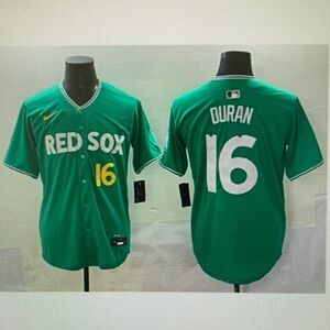 16 Jarren Duran Jersey Stitched Green❣️